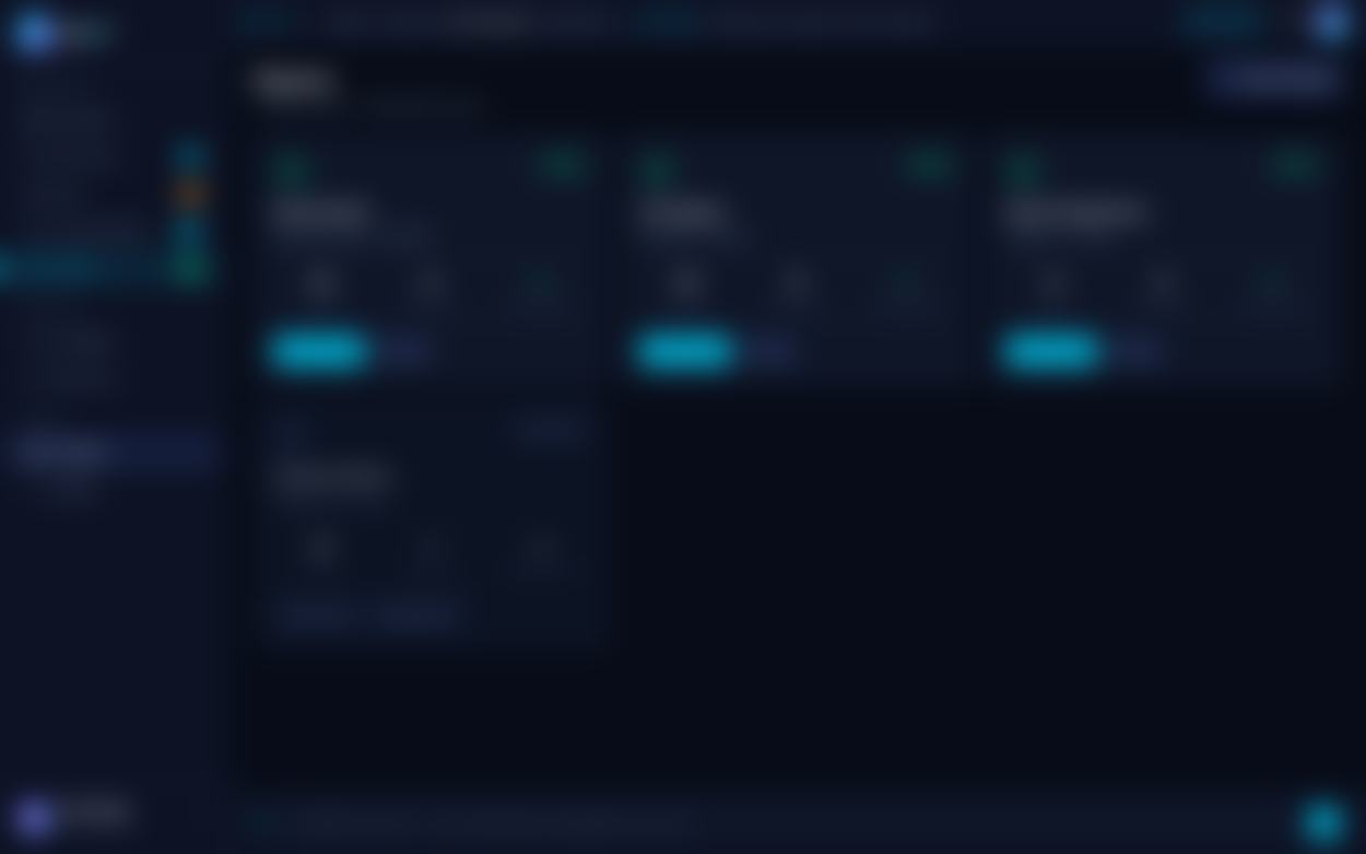 Channels and modes screen